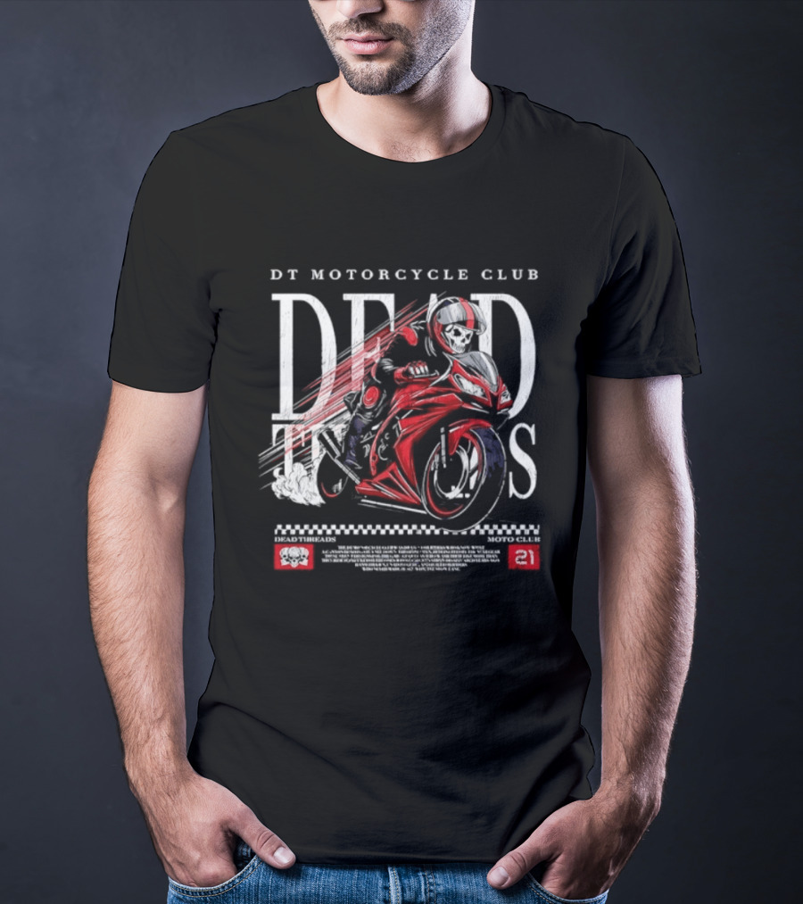 DT Motorcycle Club Dead Threads Moto Club Skeleton Rider 21 T-Shirt
