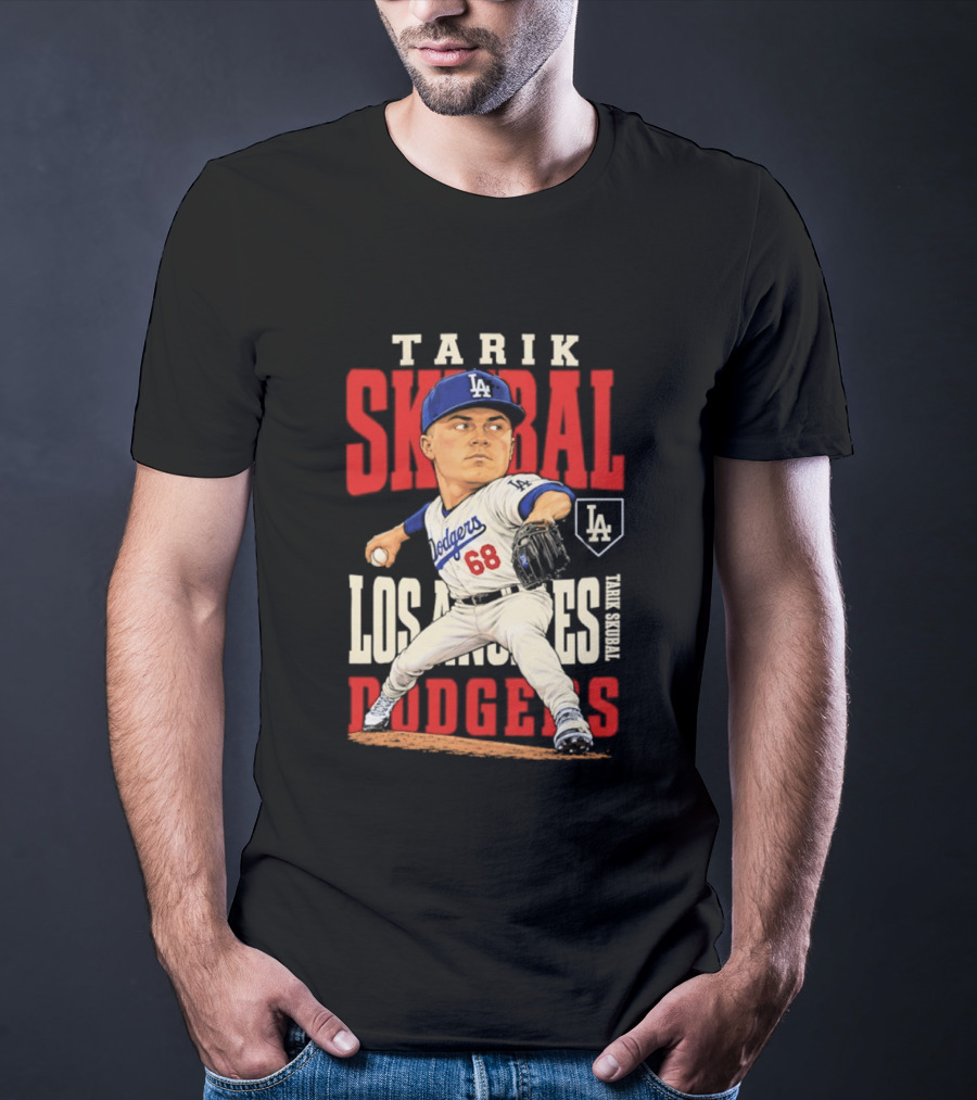 Tarik Skubal Los Angeles Dodgers 2026 MLB Season Dodgers 68 Caricature T-Shirt
