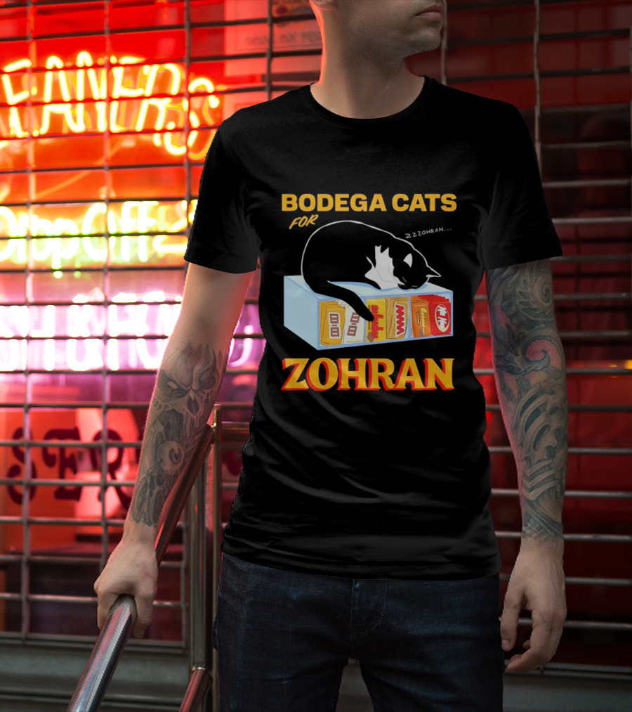 Bodega Cats For Zohran Cat Snack Kitty ZZZohran T-Shirt