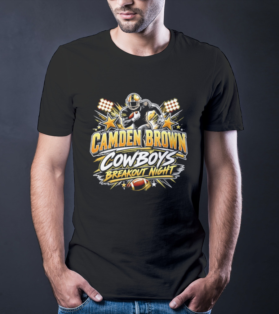 Camden Brown Cowboys Breakout Night Football Player Spotlight T-Shirt