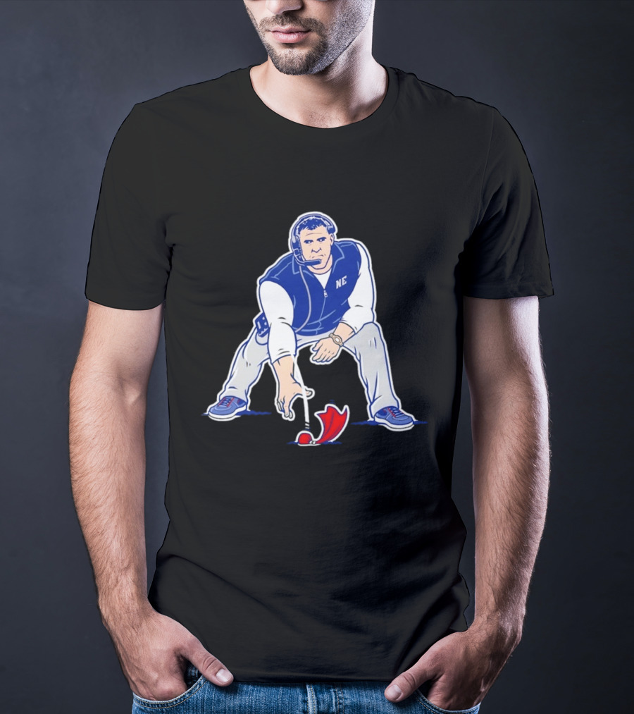 New England Patriots NE Coach Three Point Stance T-Shirt