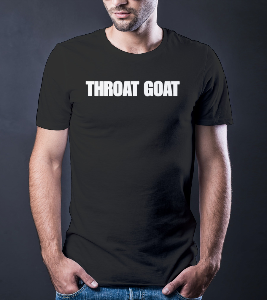 Throat Goat Bold Text White Lettering T-Shirt