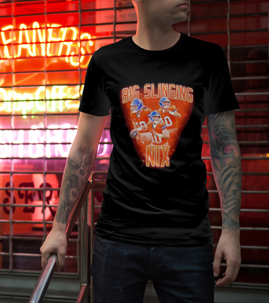Denver Broncos Big Slinging Bo Nix Collage T-Shirt