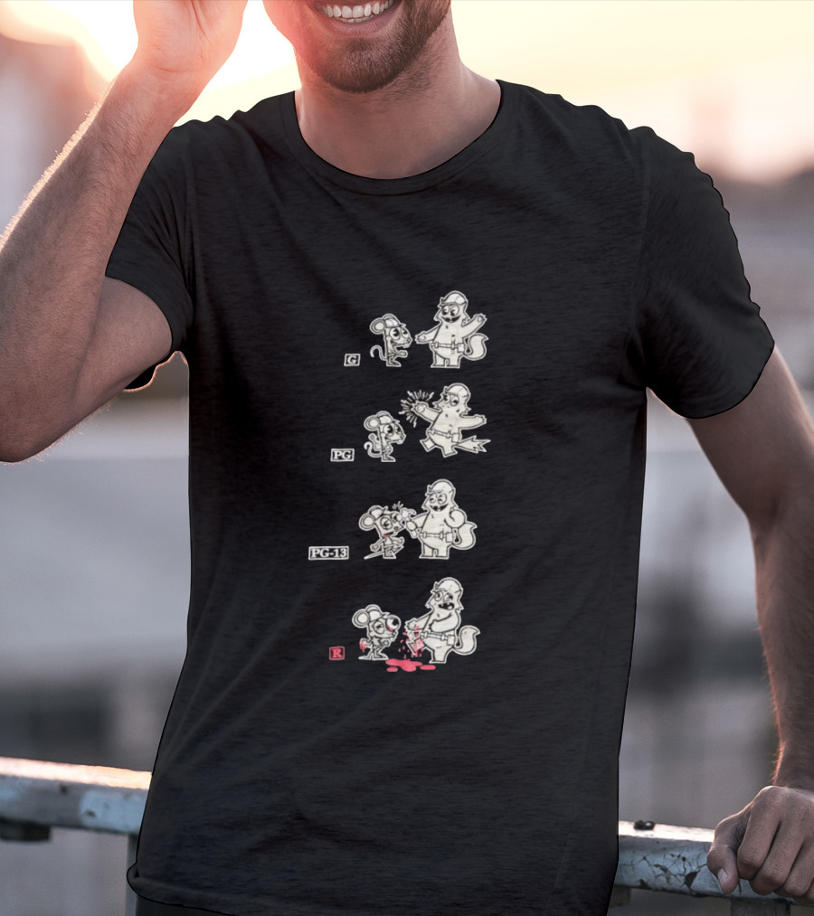 G PG PG 13 R Happy Tree Friends Cartoon Violence Sequence T-Shirt