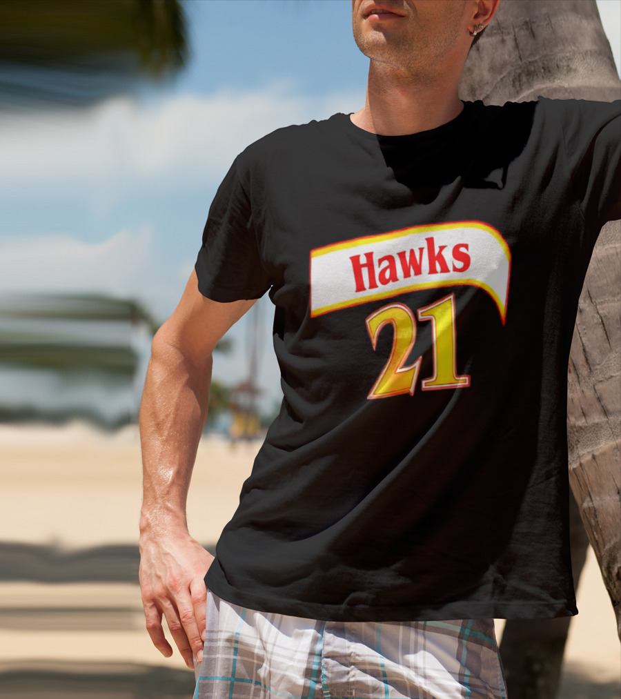 Hawks 21 Basketball Jersey NBA Team Edition T-Shirt