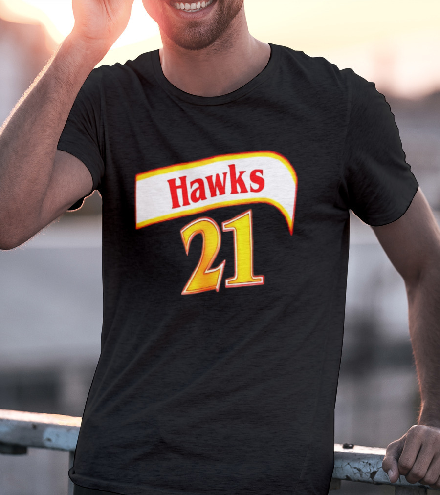 Hawks 21 Basketball Jersey NBA Team Edition T-Shirt
