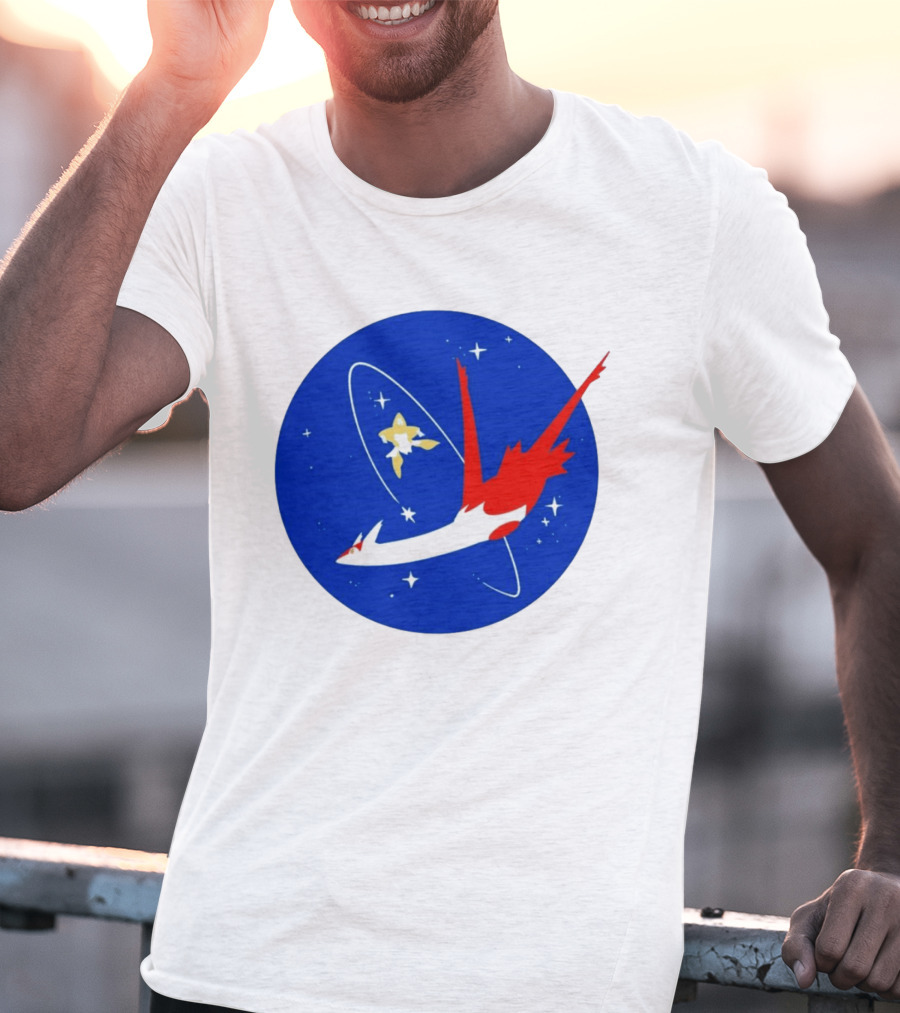 Latias Jirachi Cosmic Voyage In Space T-Shirt