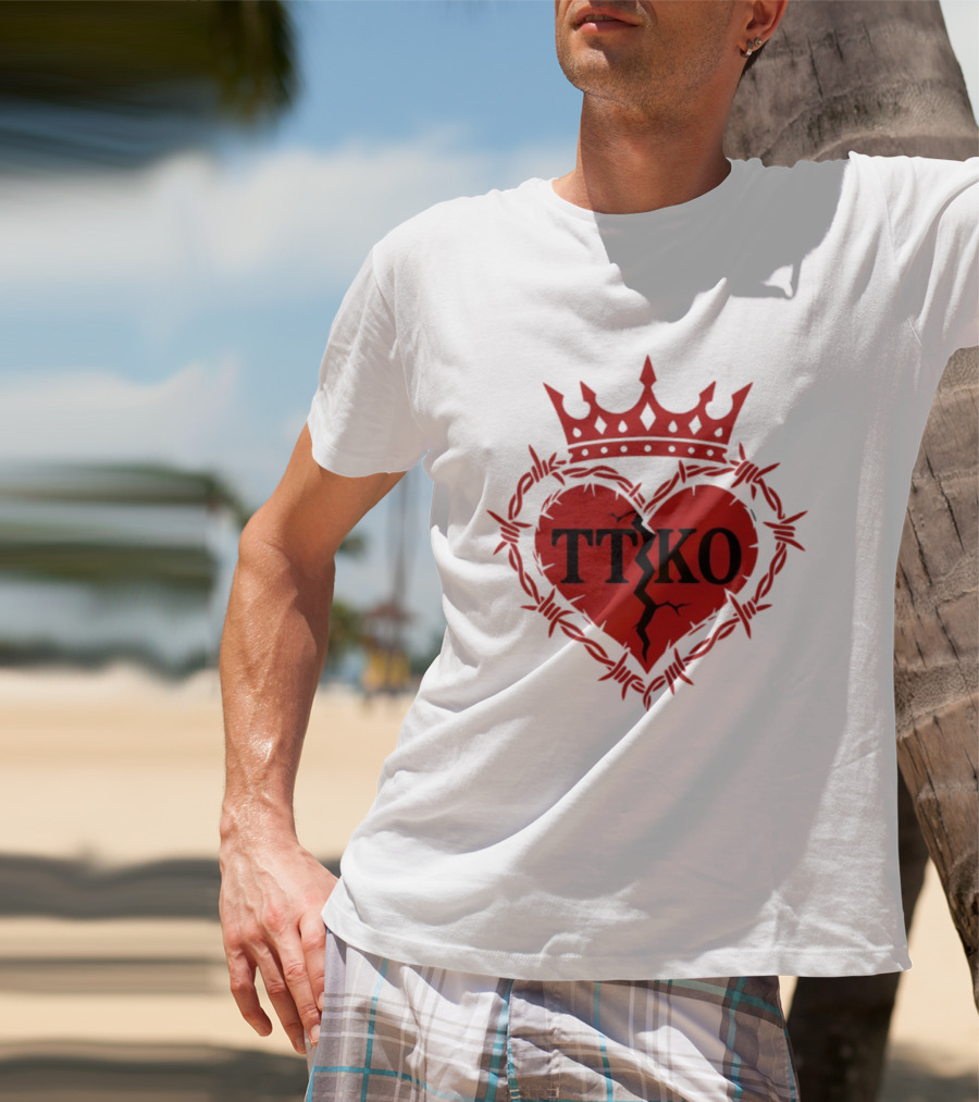 TTKO Broken Heart Crown Barbed Wire T-Shirt