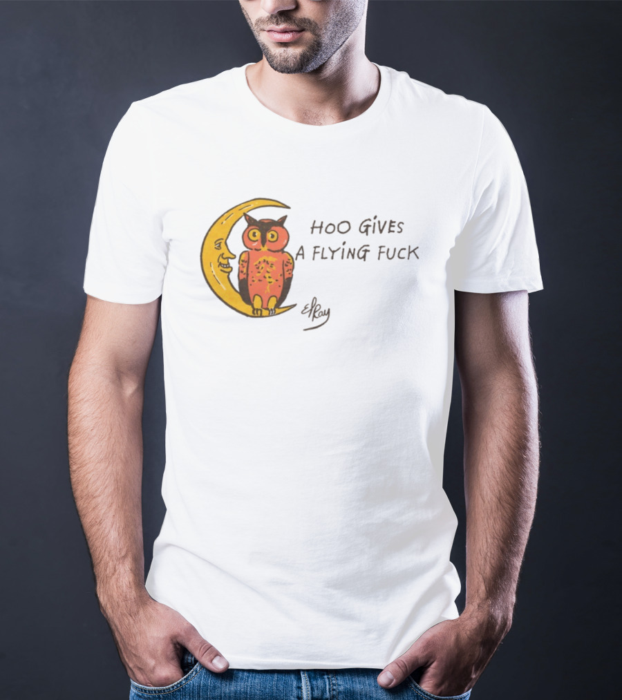 Hoo Gives A Flying Fuck Owl Moon Elyx T-Shirt