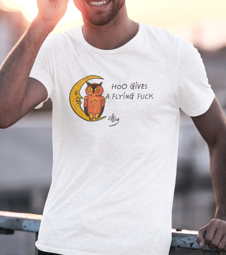 Hoo Gives A Flying Fuck Owl Moon Elyx T-Shirt