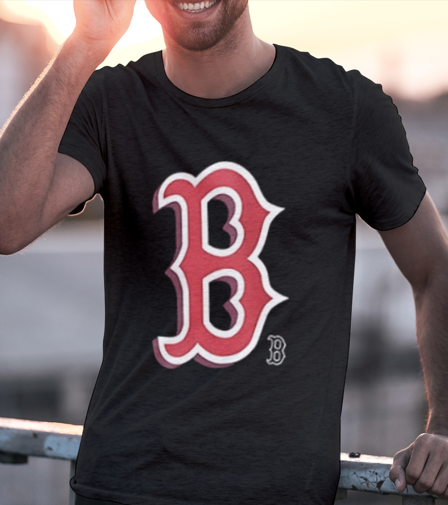 Boston Red Sox Cartoon B Two Sided T-Shirt