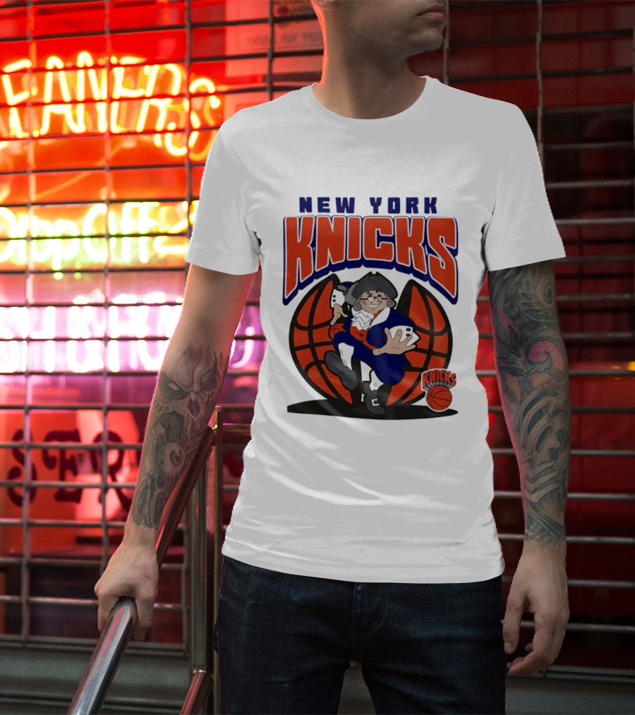 New York Knicks Father Knickerbocker Basketball Mania T-Shirt