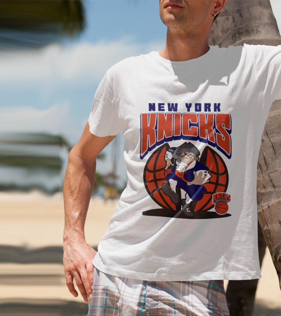 New York Knicks Father Knickerbocker Basketball Mania T-Shirt