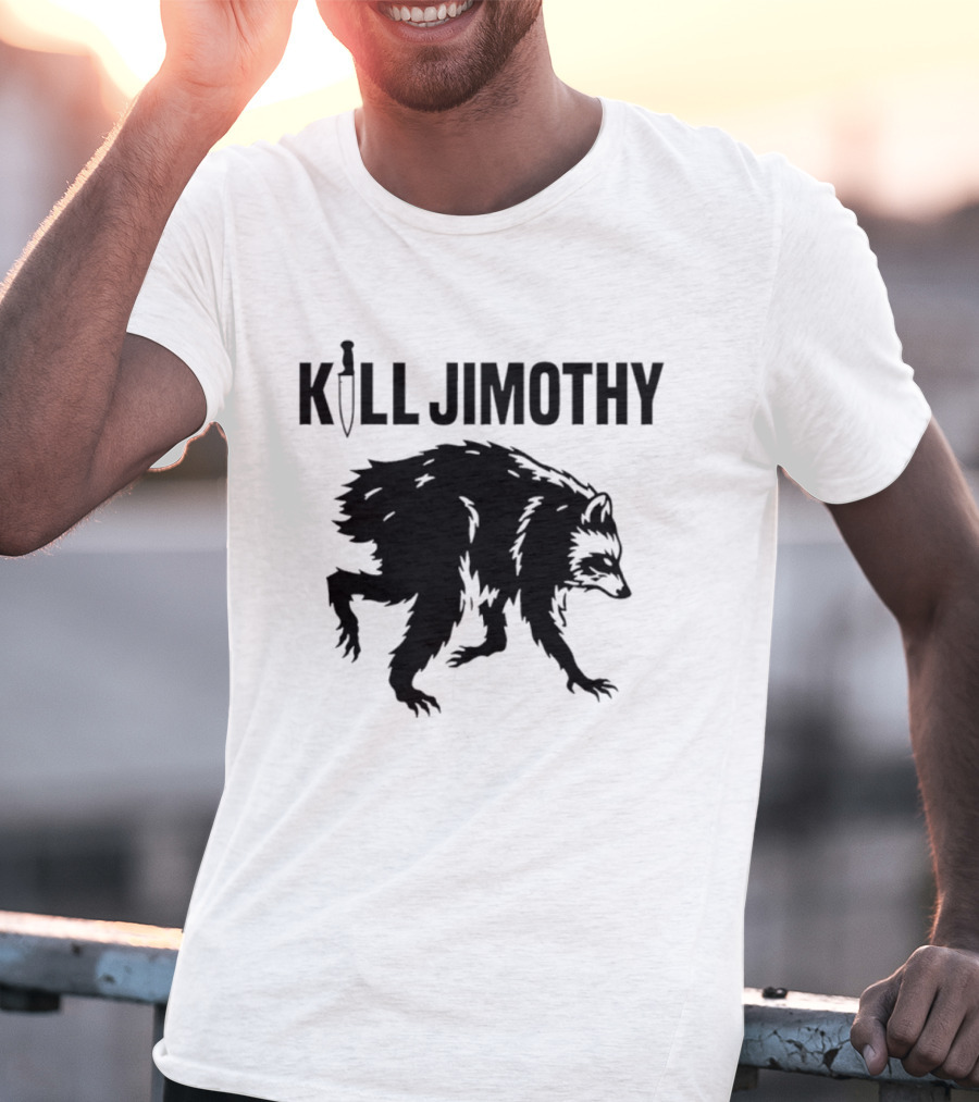 Kill Jimothy Raccoon Meme Knife T-Shirt