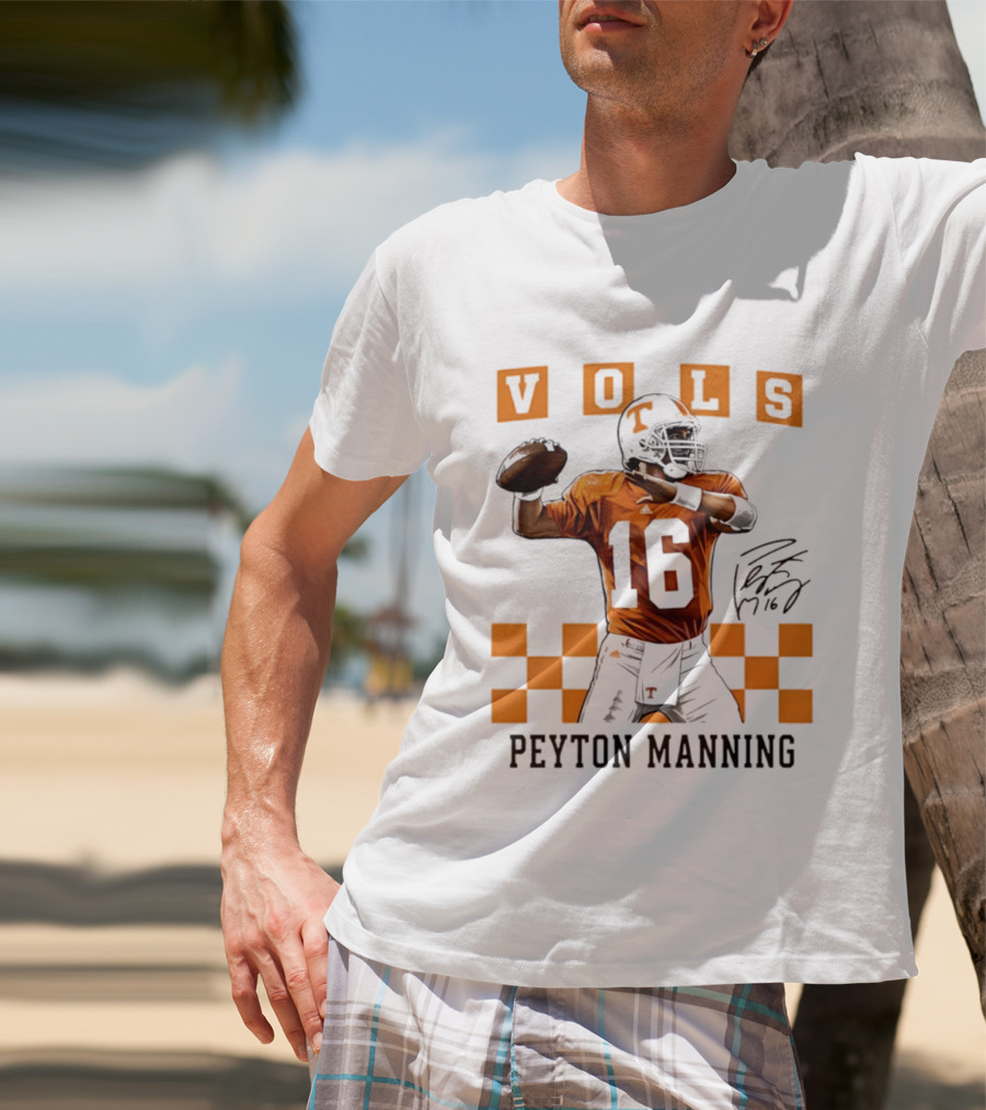 Peyton Manning 16 Vols Tennessee Football Player T-Shirt