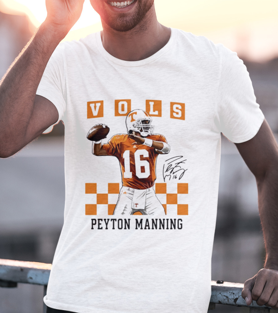 Peyton Manning 16 Vols Tennessee Football Player T-Shirt