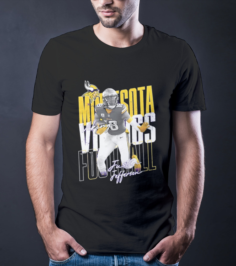 Minnesota Vikings Football Legends Justin Jefferson Iconic 18 T-Shirt