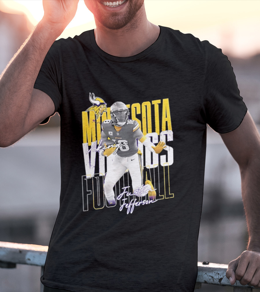 Minnesota Vikings Football Legends Justin Jefferson Iconic 18 T-Shirt
