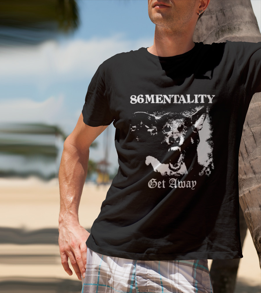 86 Mentality Get Away Hardcore Punk Iconic Dog T-Shirt