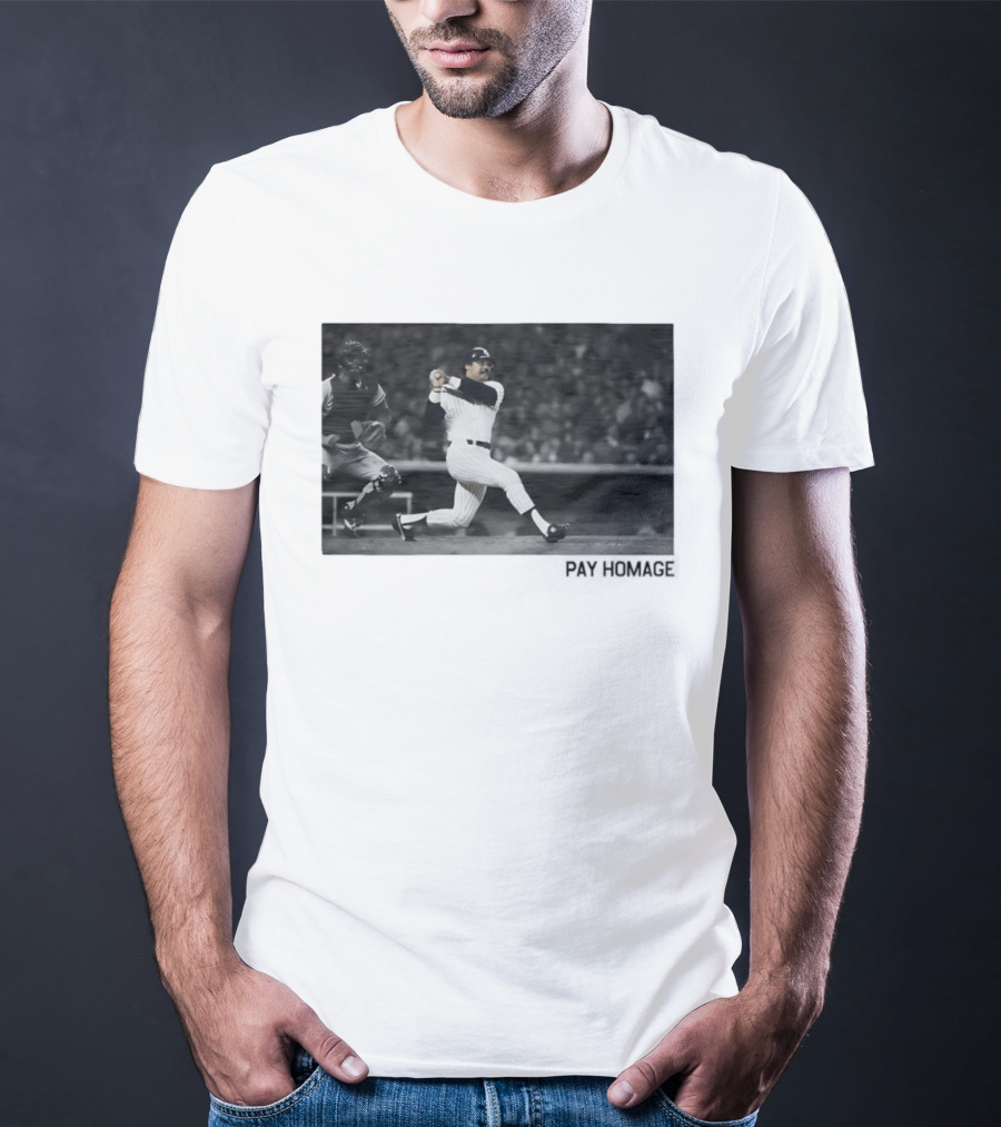 Reggie Jackson New York Yankees Baseball Pay Homage Iconic Swing Moment T-Shirt