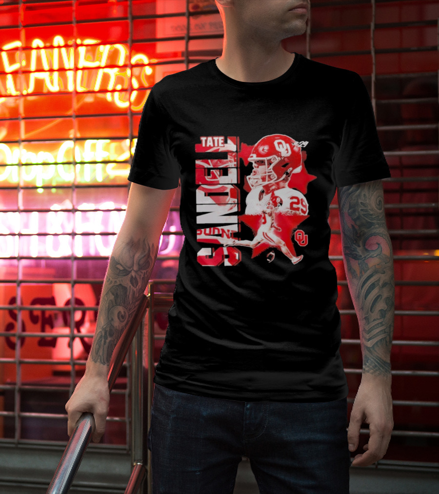 Tate Sandell 29 Oklahoma Sooners Football OU T-Shirt