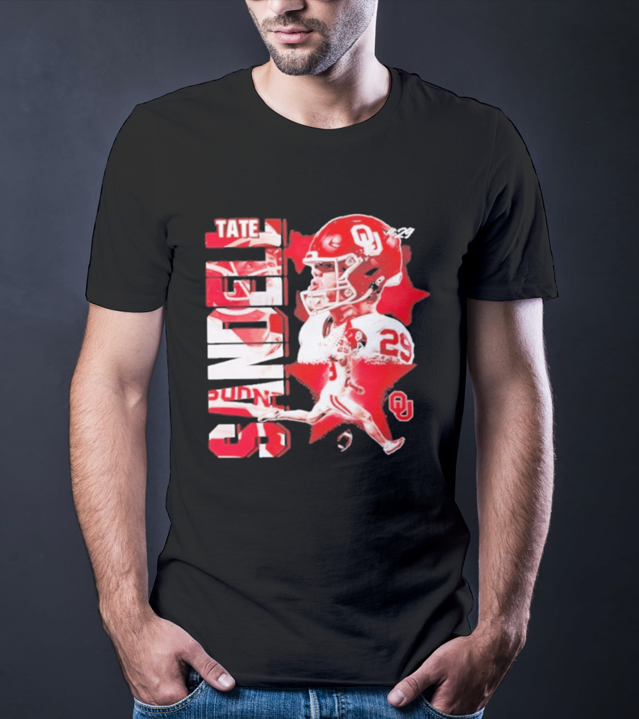 Tate Sandell 29 Oklahoma Sooners Football OU T-Shirt