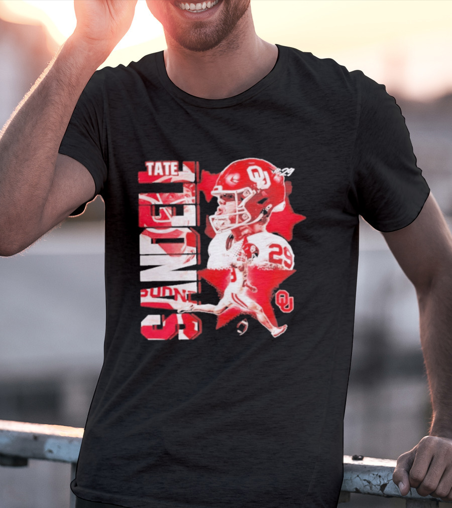 Tate Sandell 29 Oklahoma Sooners Football OU T-Shirt