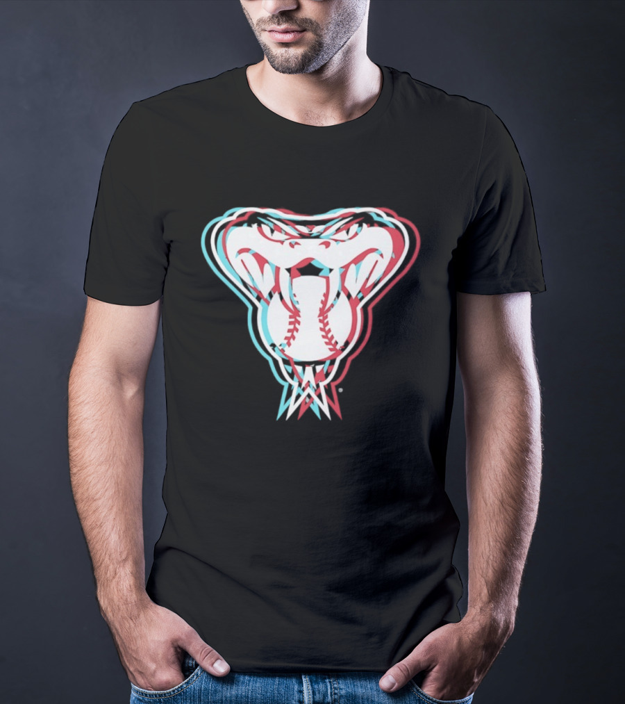 Arizona Diamondbacks Glitch Snake MLB 2026 Season T-Shirt