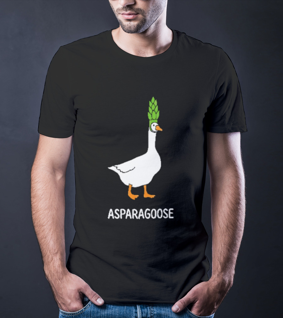 Asparagoose Goose Asparagus Head T-Shirt