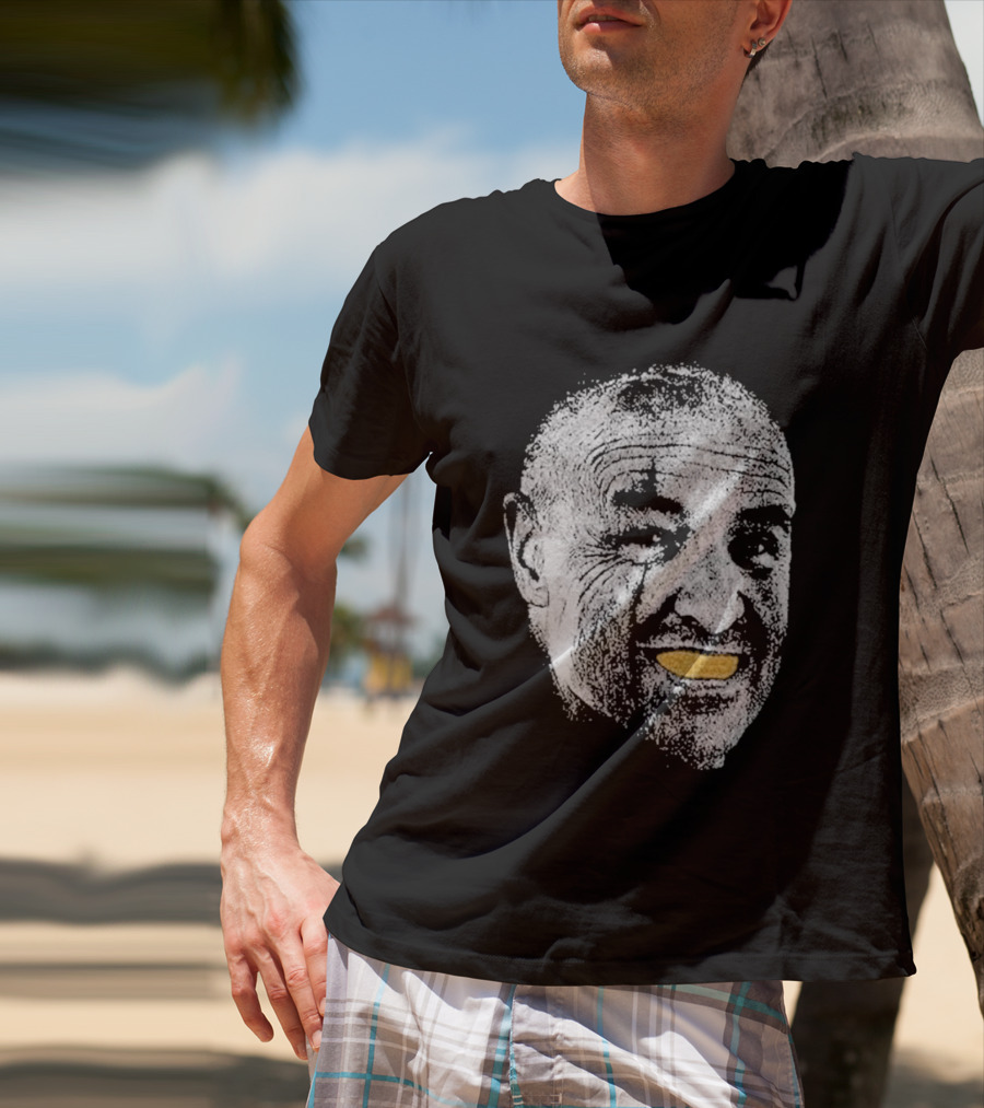 John Locke Lost TV Show Orange Peel Smile Face T-Shirt