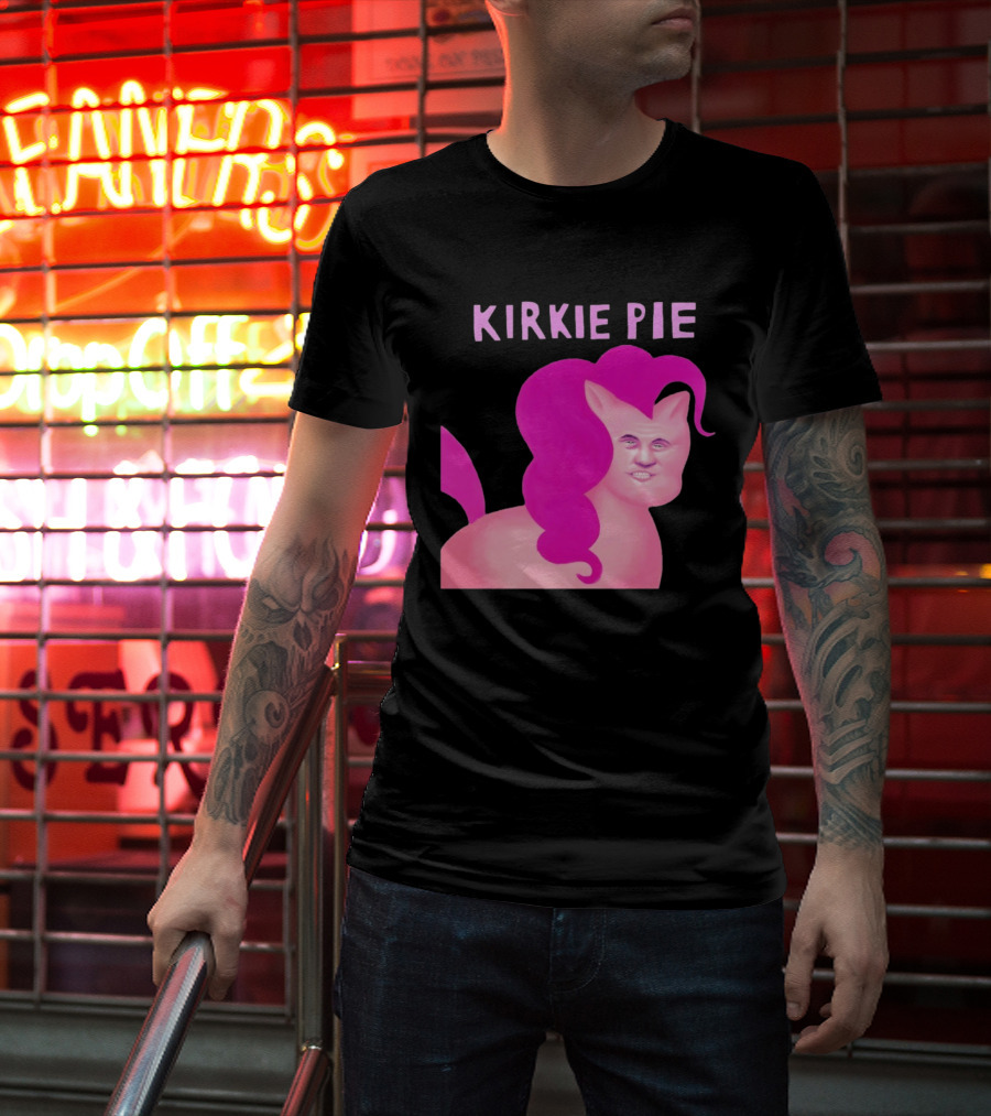 Kirkie Pie Pink Pony Cartoon Face T-Shirt