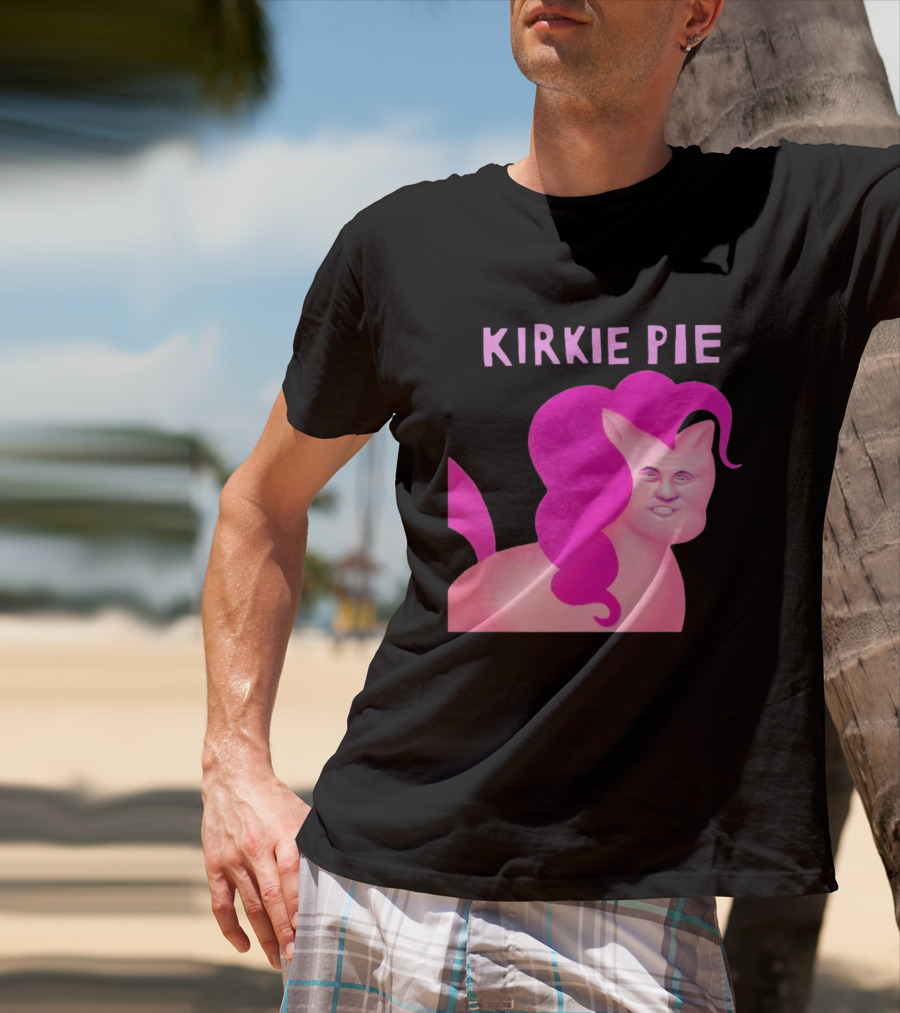 Kirkie Pie Pink Pony Cartoon Face T-Shirt
