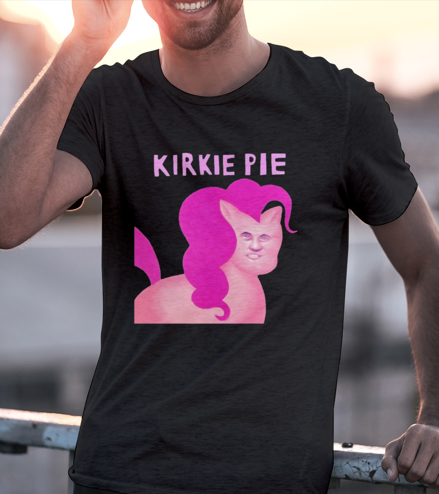 Kirkie Pie Pink Pony Cartoon Face T-Shirt