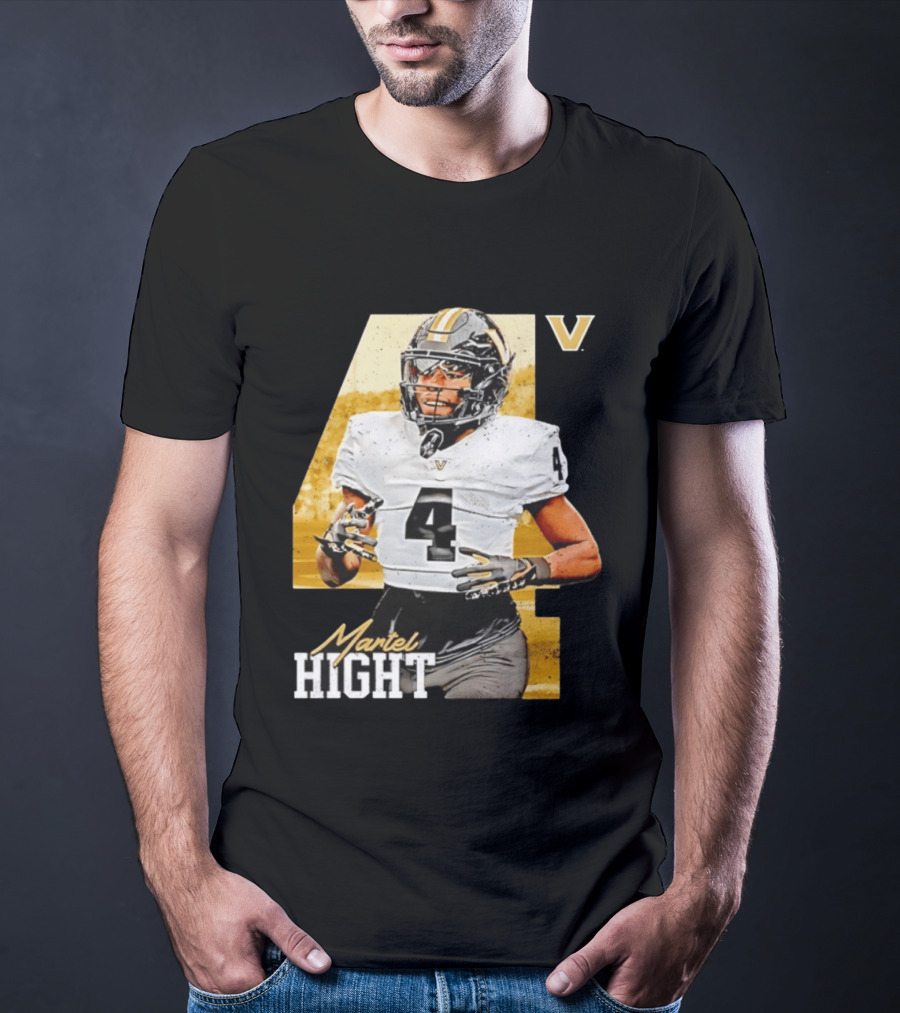 Vanderbilt Commodores Martel Hight 4 NCAA Football Player T-Shirt