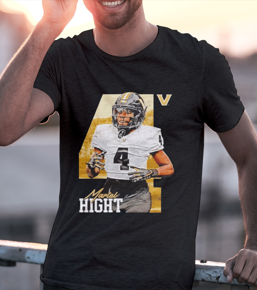 Vanderbilt Commodores Martel Hight 4 NCAA Football Player T-Shirt