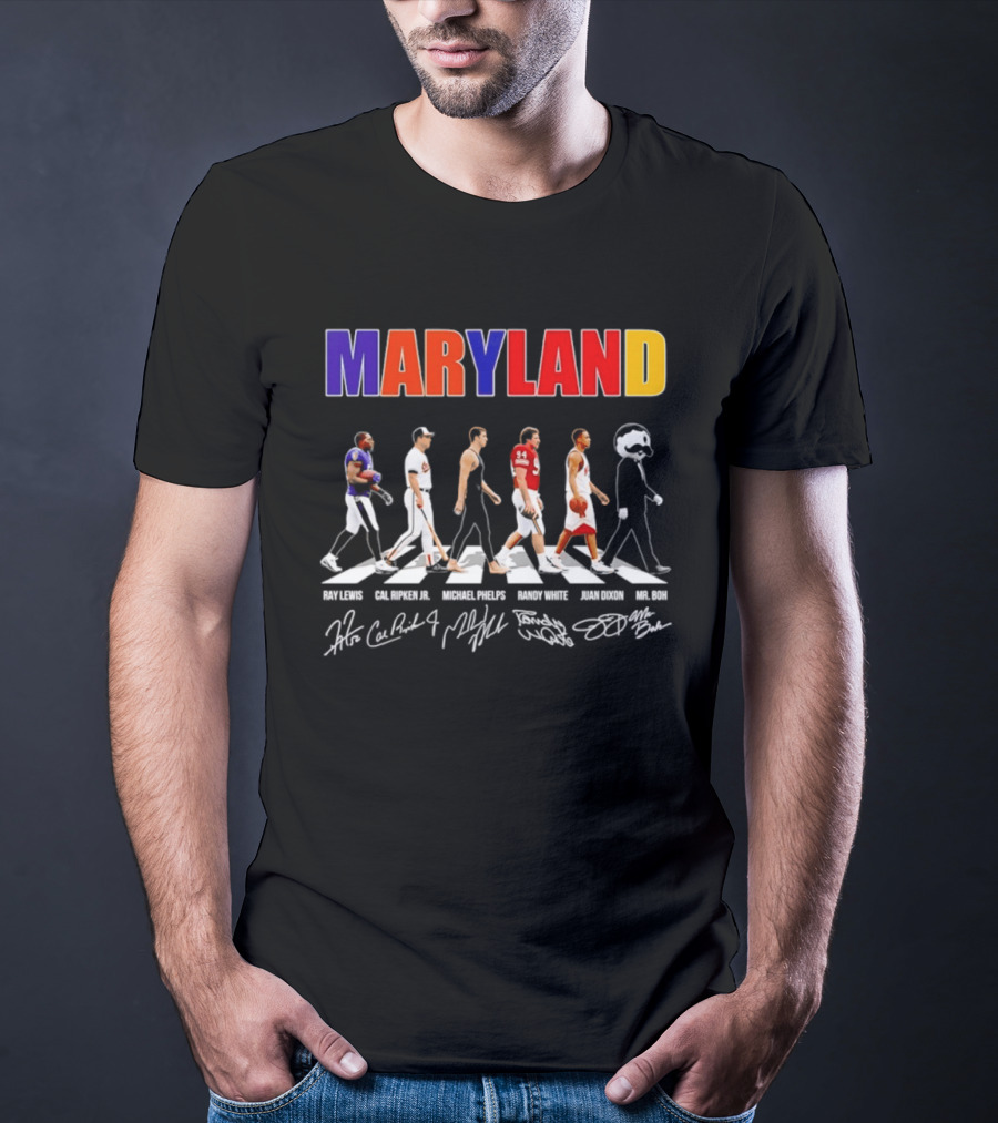 Maryland Ray Lewis Cal Ripken Jr Michael Phelps Randy White Juan Dixon Mr Boh T-Shirt