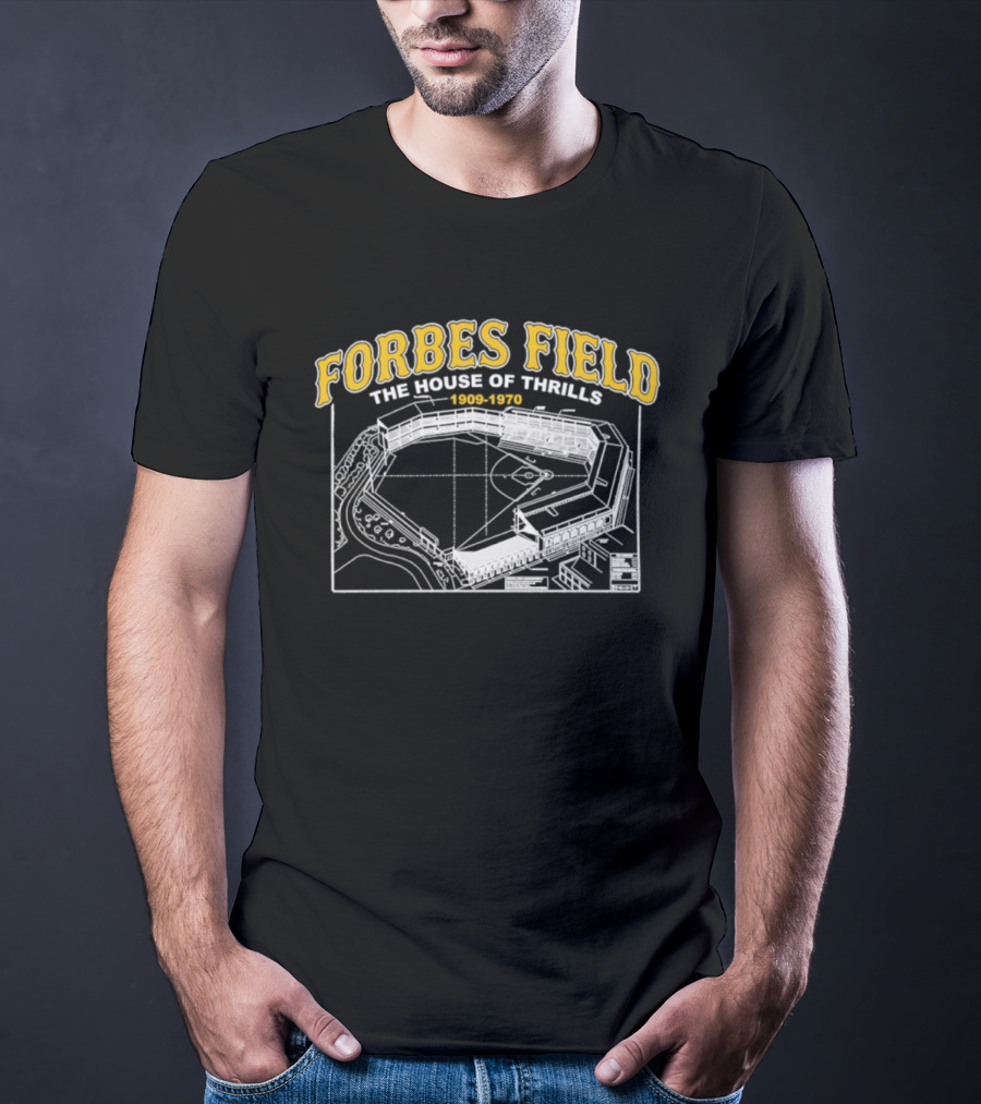 Forbes Field The House Of Thrills 1909 1970 Blueprint Pittsburgh PA T-Shirt