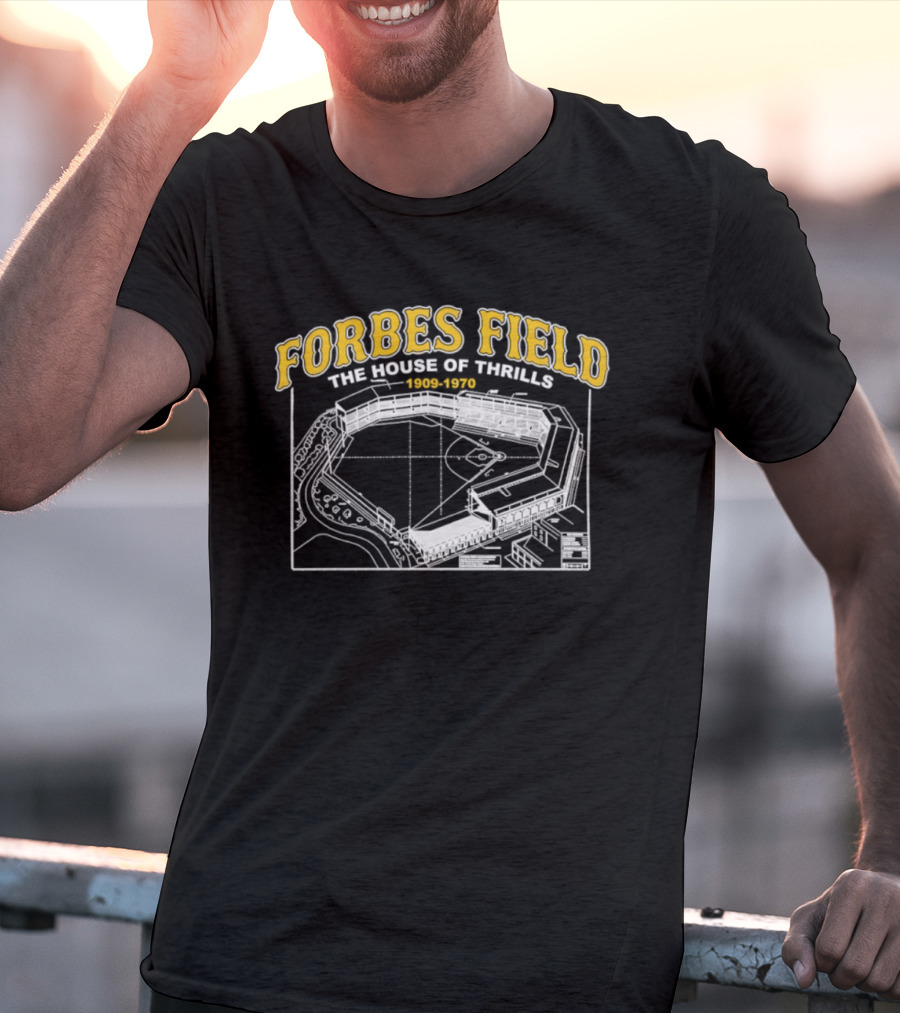 Forbes Field The House Of Thrills 1909 1970 Blueprint Pittsburgh PA T-Shirt