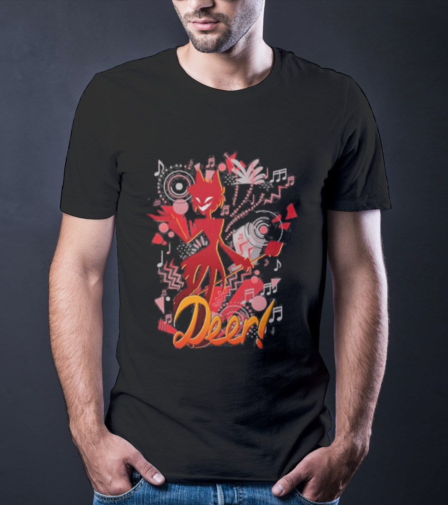 Alastor Hazbin Hotel Deer Music Radio T-Shirt