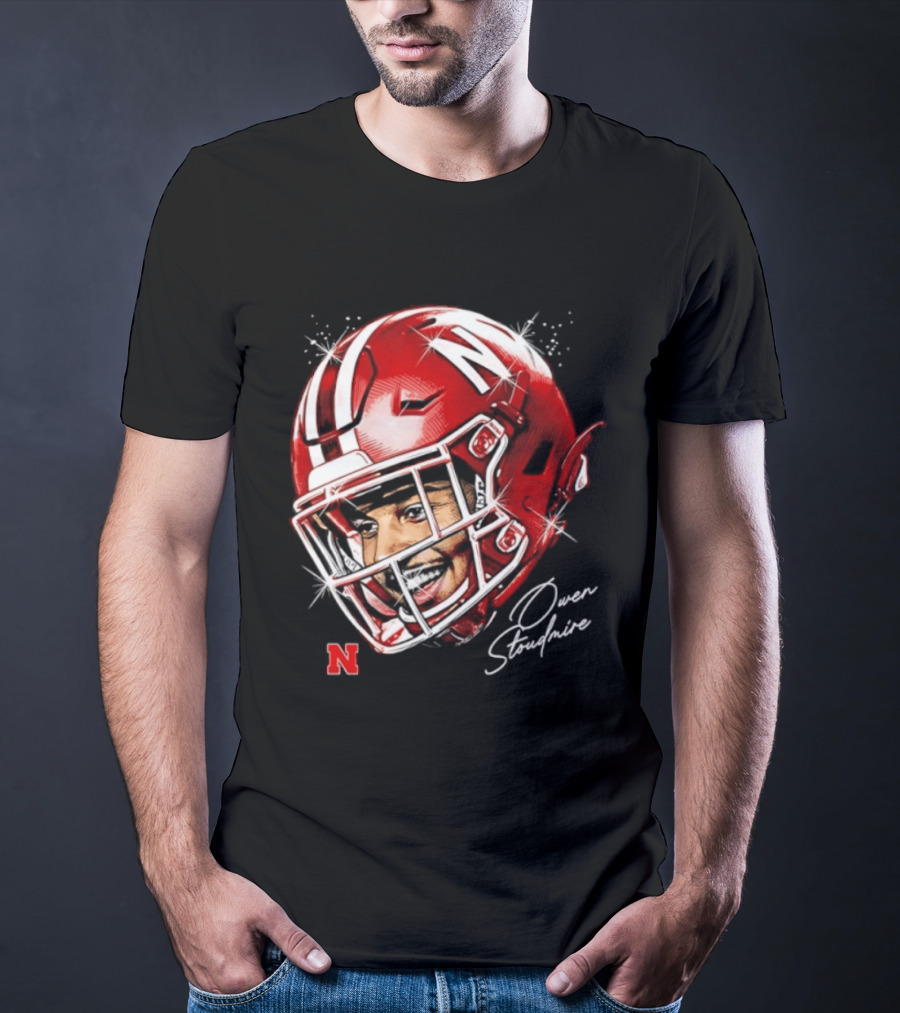 Owen Stoudmire Nebraska Cornhuskers Football Helmet T-Shirt