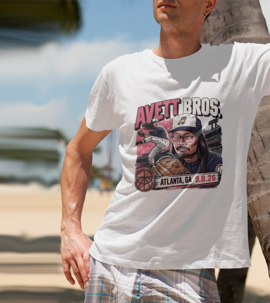 Avett Bros Baseball Themed Atlanta GA Sep 08 2026 Concert T-Shirt