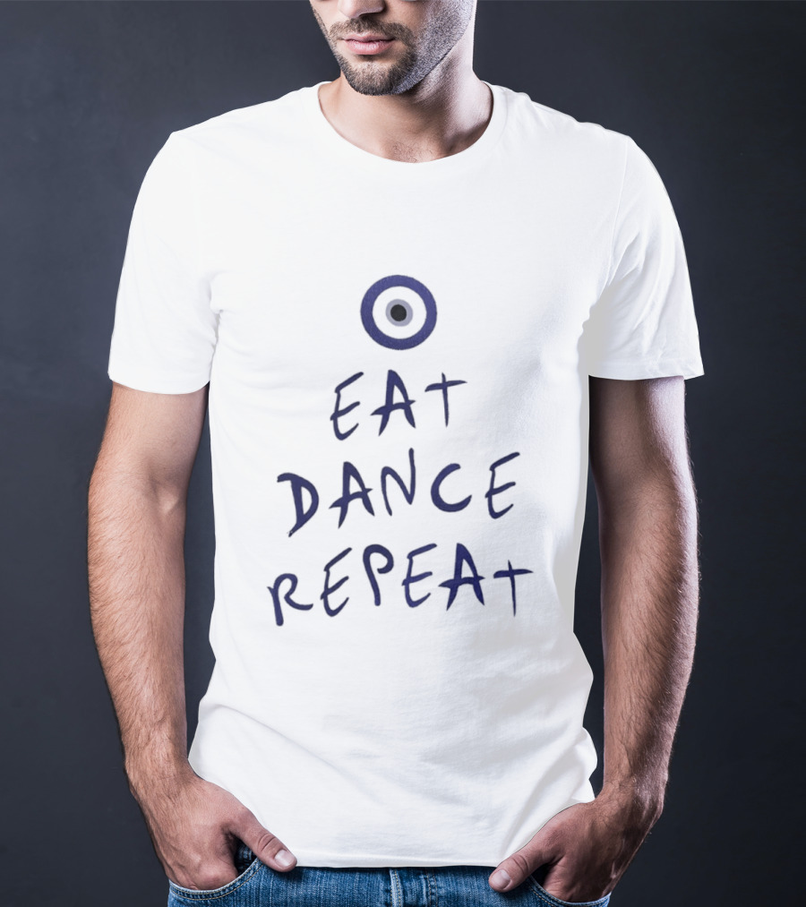 Eat Dance Repeat Evil Eye Protection Motif T-Shirt