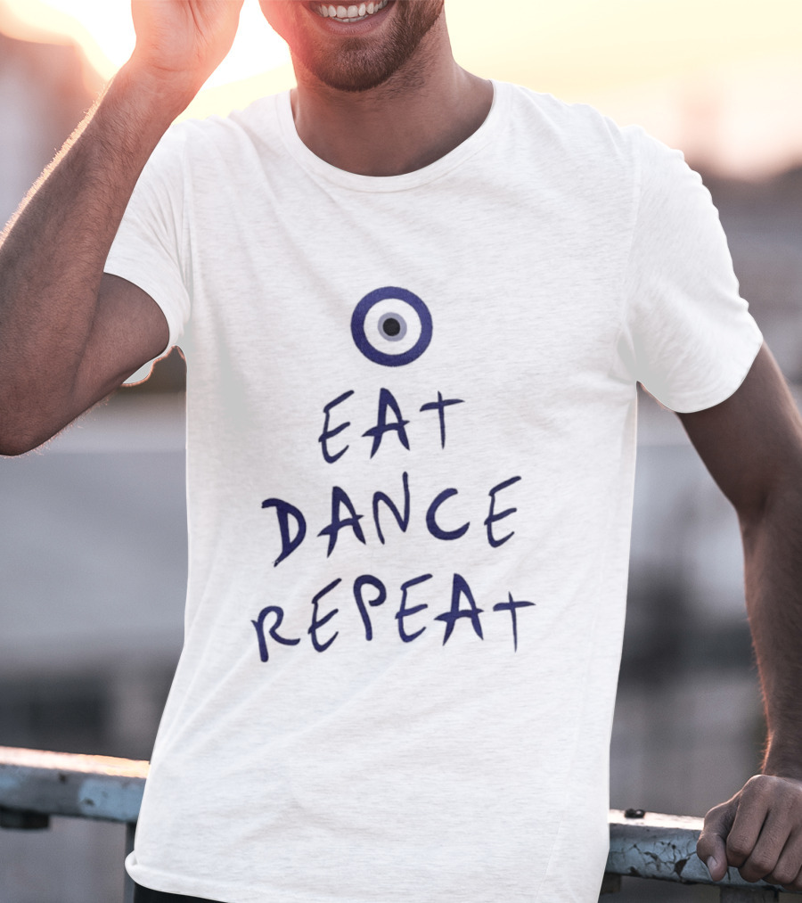 Eat Dance Repeat Evil Eye Protection Motif T-Shirt