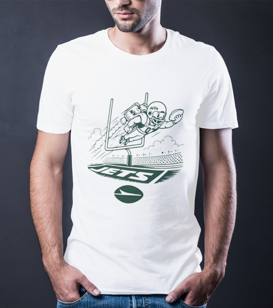 New York Jets Field Goal Jet Football End Zone Celebration T-Shirt
