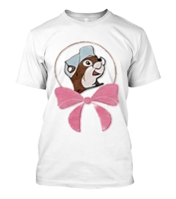 Buc Ee's Beaver With Pink Bow Icon In Circle T-Shirt