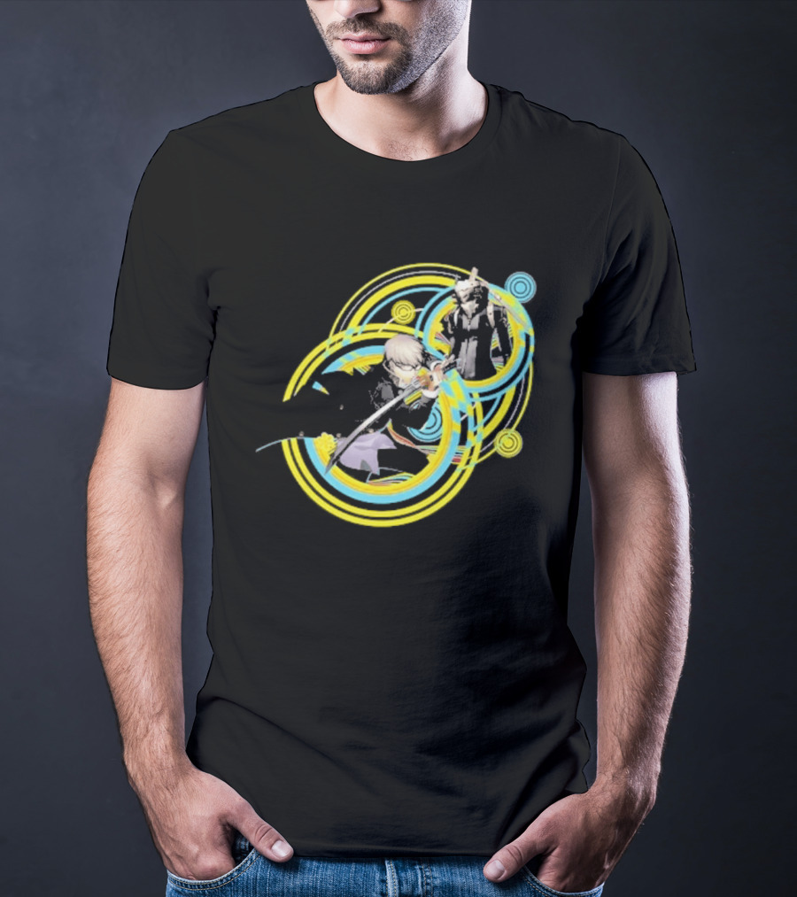 Persona 4 Revival Black Vibrant Character Artistry T-Shirt