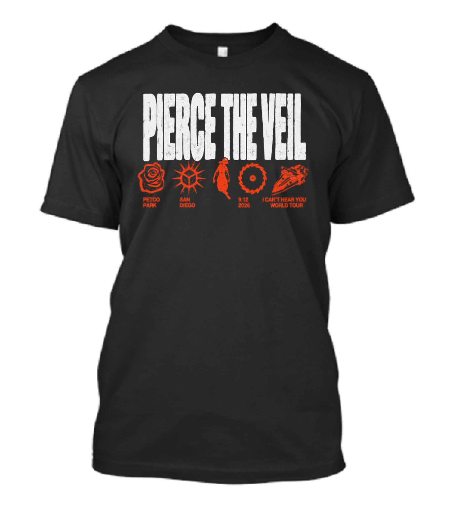 Pierce The Veil San Diego September 12 2026 Symbols Live At Petco Park T-Shirt
