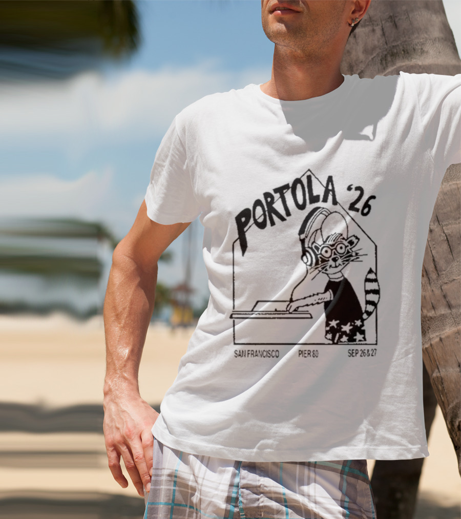 Portola 2026 San Francisco Festival DJ Cat T-Shirt
