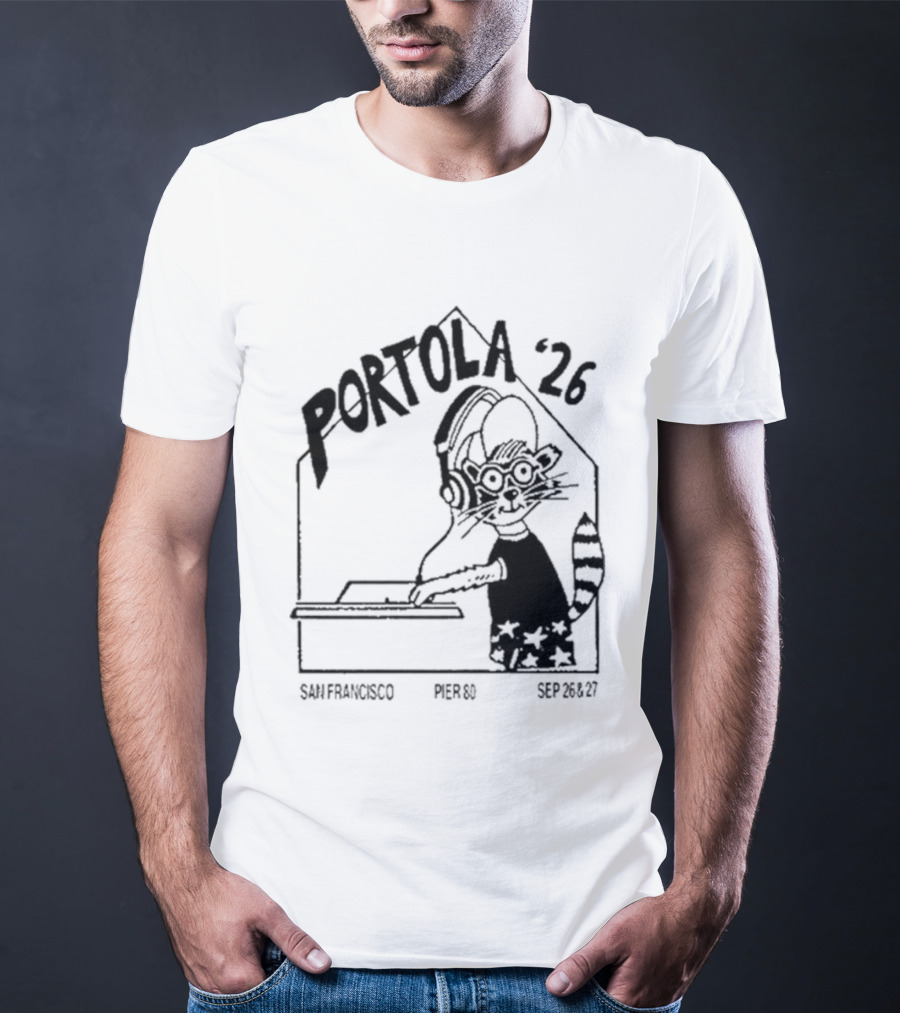 Portola 2026 San Francisco Festival DJ Cat T-Shirt