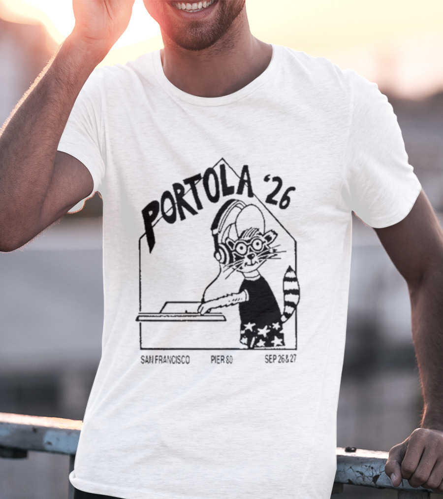 Portola 2026 San Francisco Festival DJ Cat T-Shirt